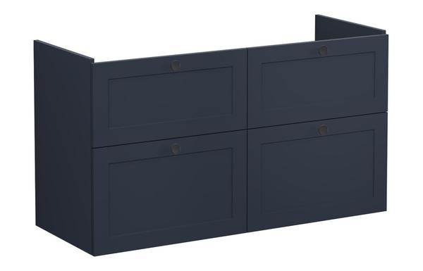 VitrA Root Classic 120cm 4 Drawer Washbasin Unit - Matt Dark Blue